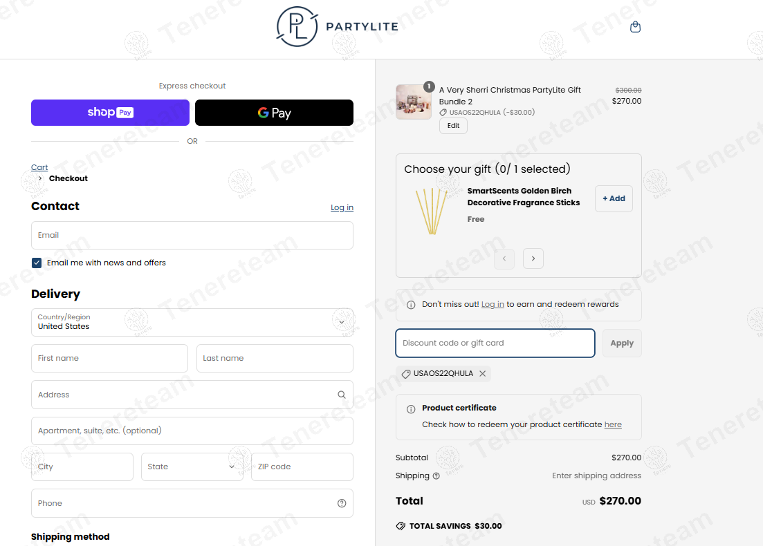 PartyLite coupon code: 10% off with USAOS22QHULA. Tested and valid as 1 year ago.