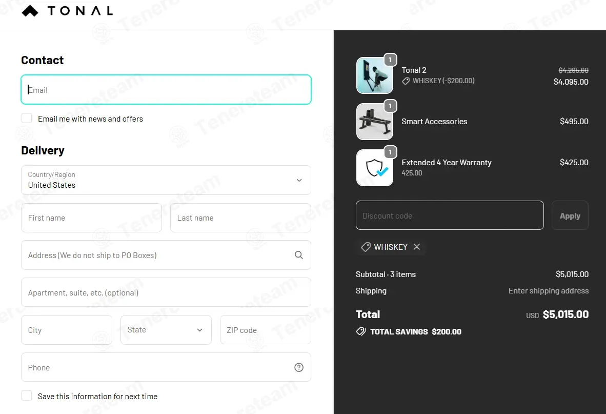 Tonal coupon code: $200 off with WHISKEY. Tested and valid as 3 weeks ago.