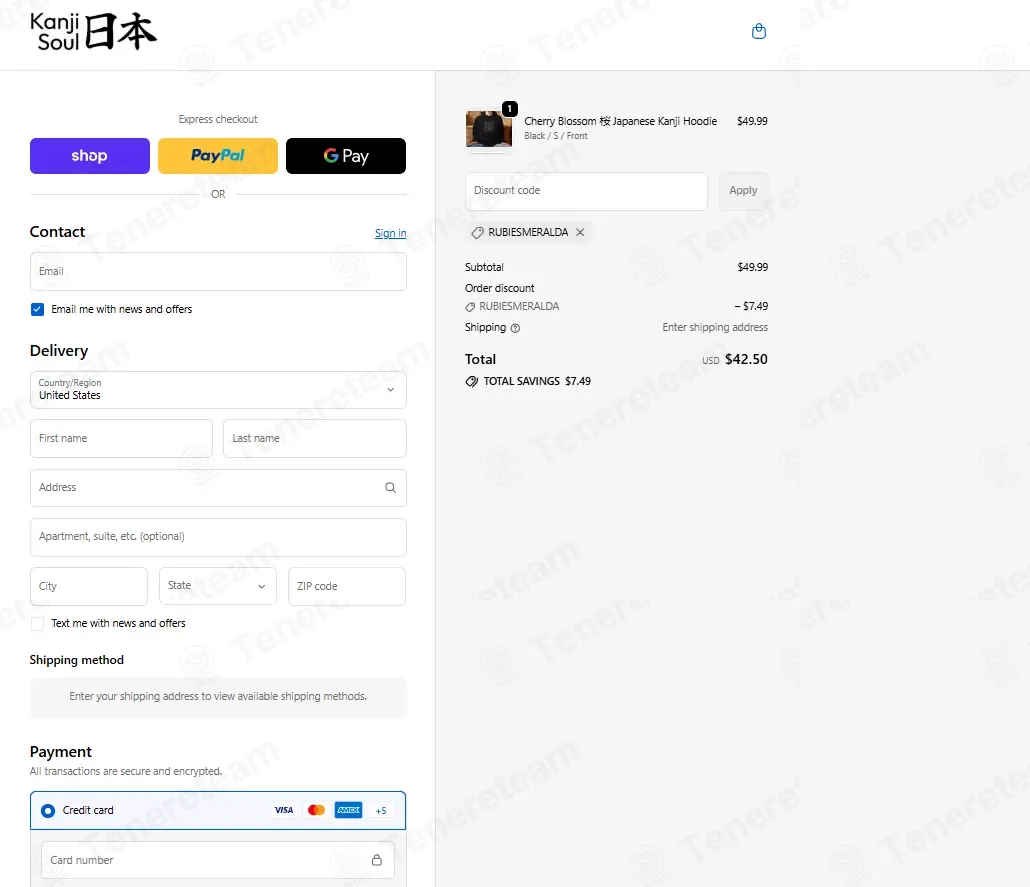 Kanji Soul coupon code: 15% off with RUBIESMERALDA. Tested and valid as 3 days ago.