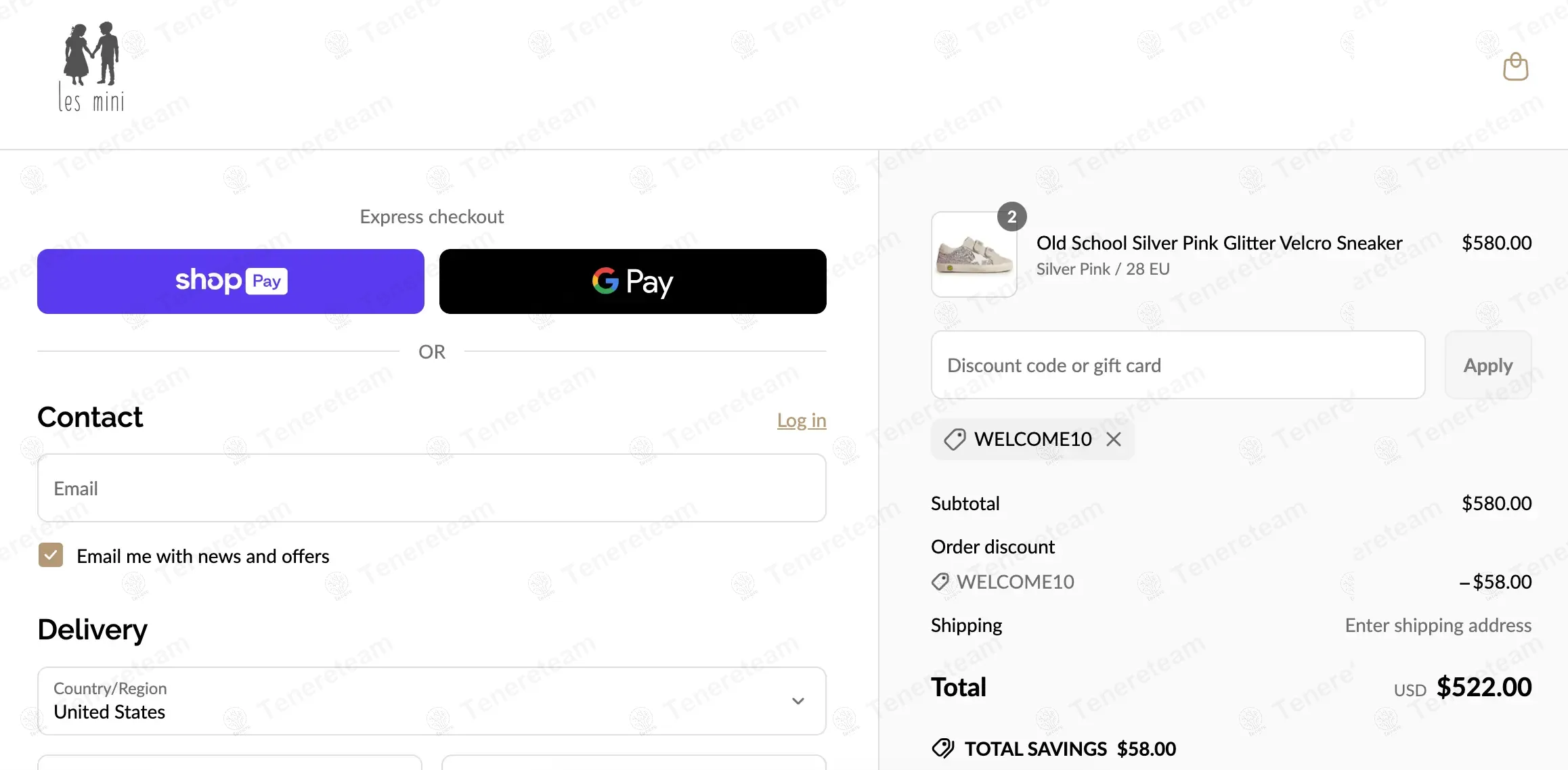Shoplesmini coupon code: 10% off with WELCOME10. Tested and valid as 1 year ago.