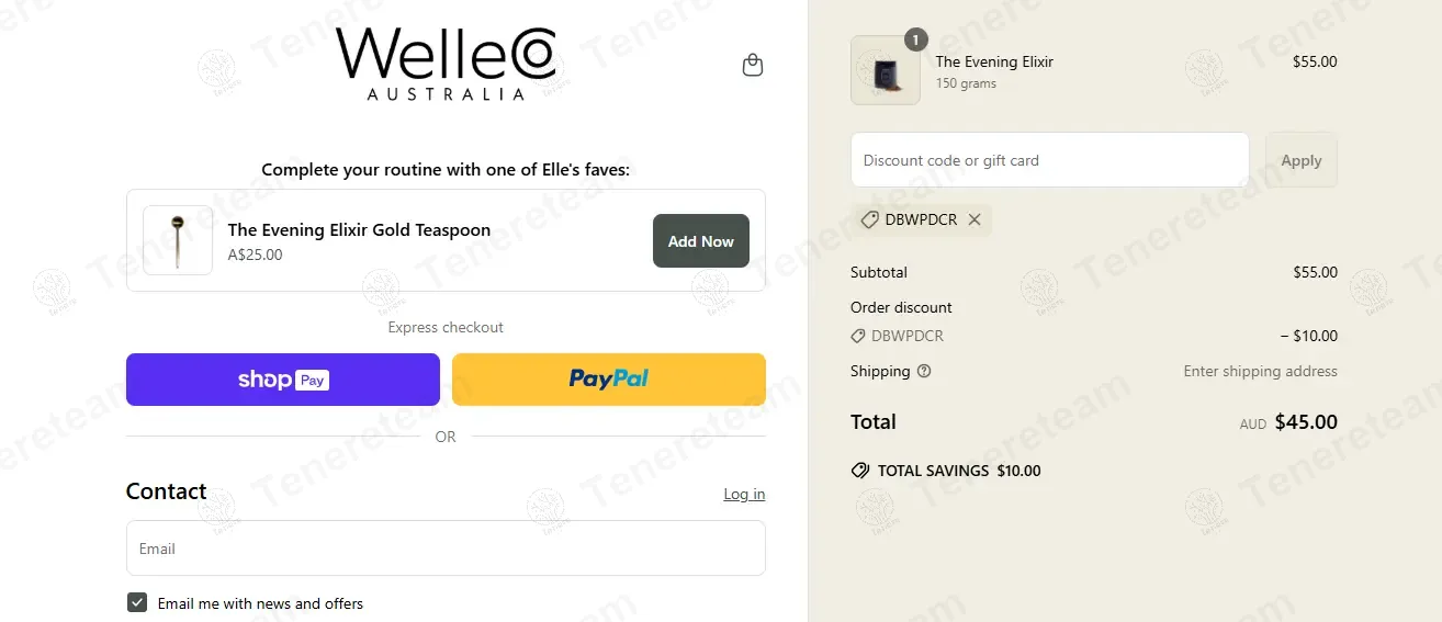 WelleCo Australia coupon code: $10 off with DBWPDCR. Tested and valid as 1 year ago.