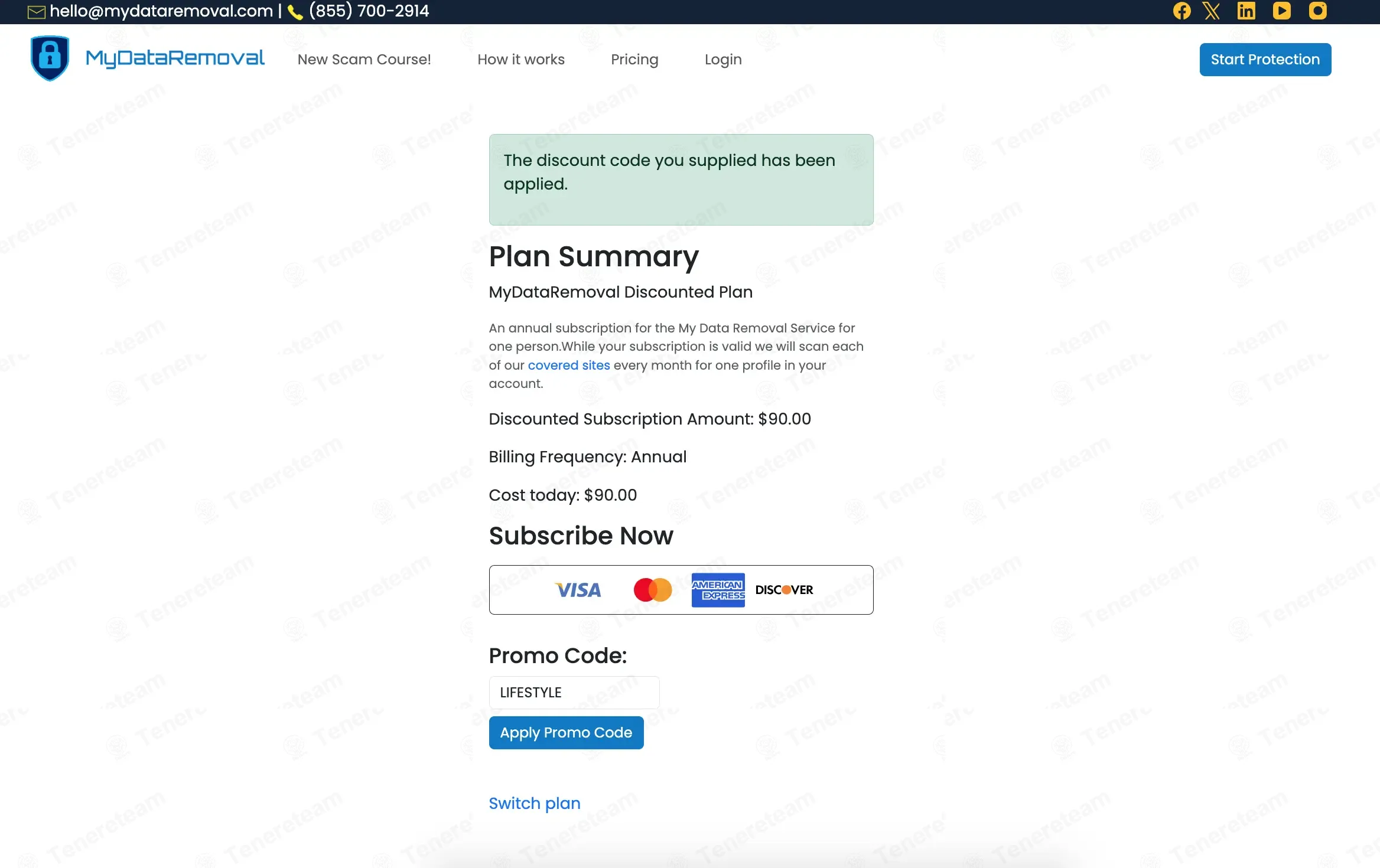 My Data Removal coupon code: $10 off with LIFESTYLE. Tested and valid as 3 months ago.