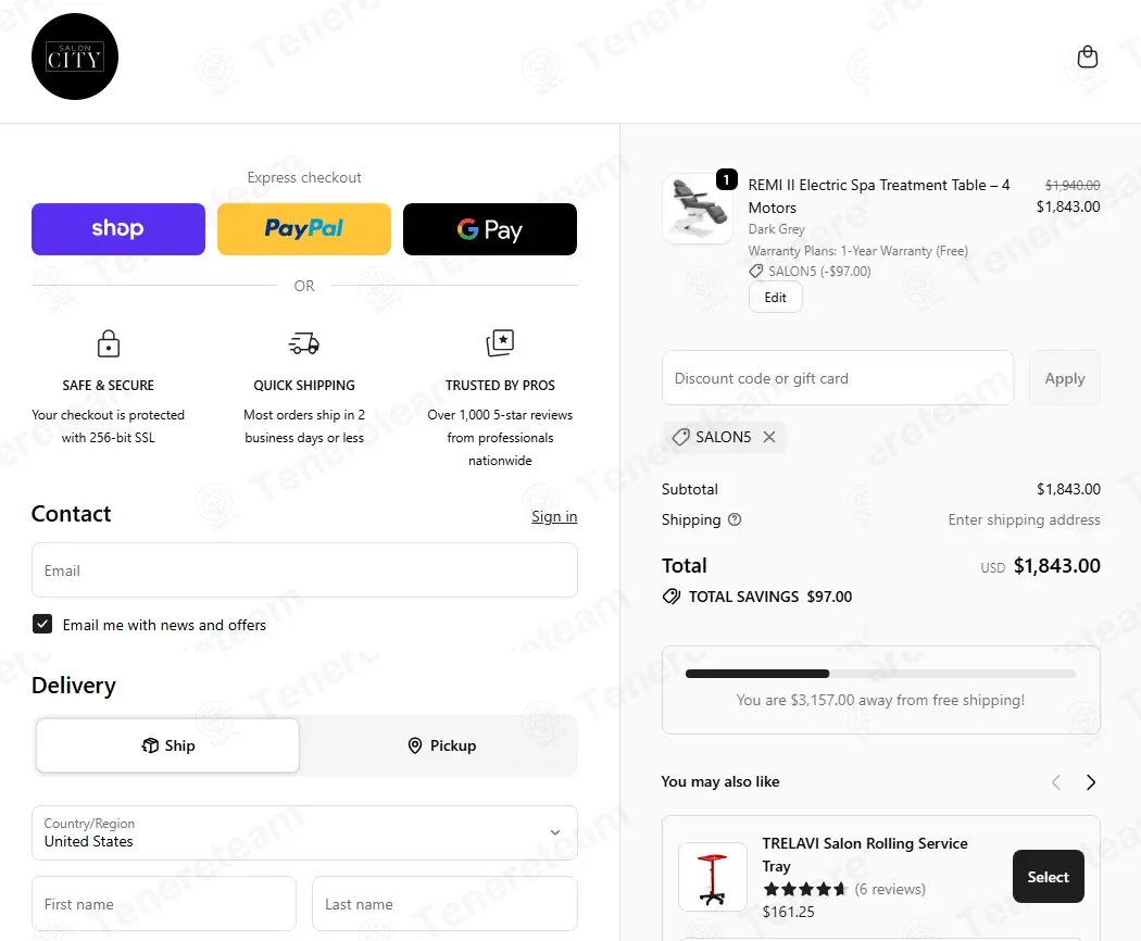 Shop Salon City coupon code: 5% off with SALON5. Tested and valid as 1 week ago.