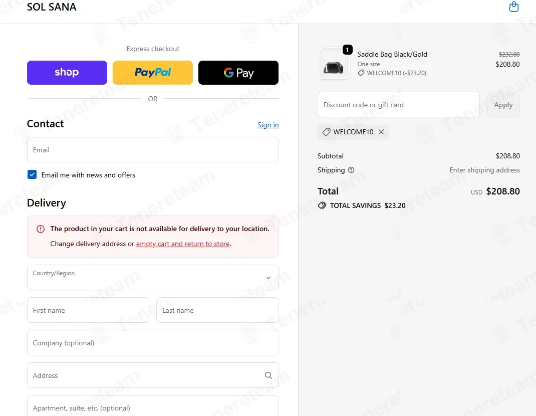 Sol Sana AU coupon code: 10% off with WELCOME10. Tested and valid as 2 days ago.