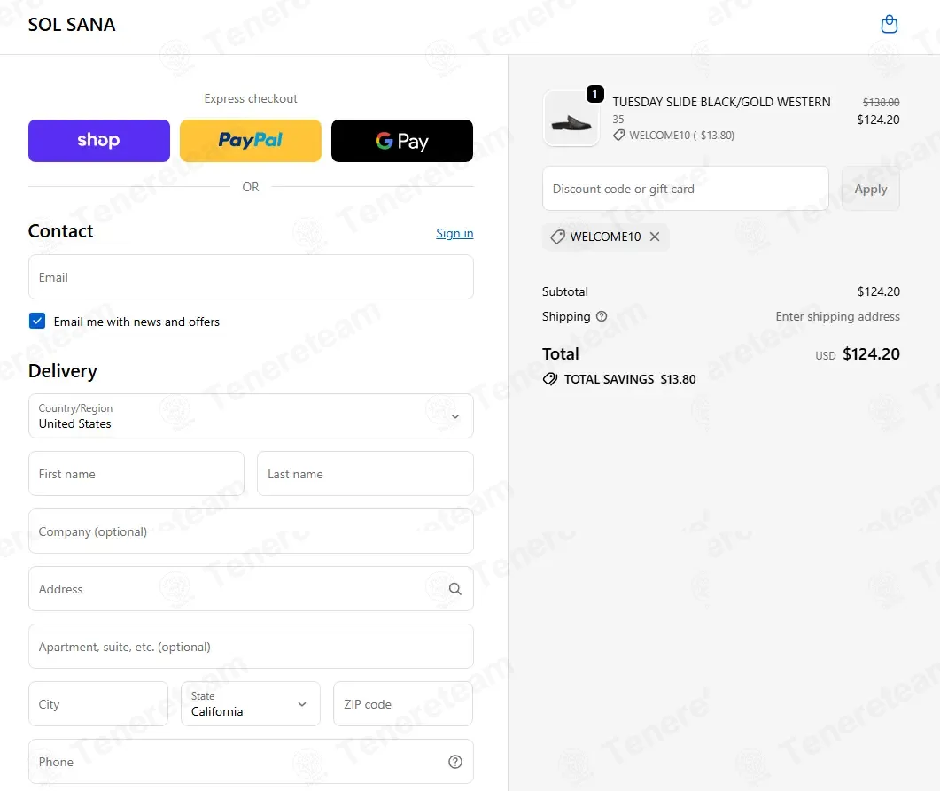 Sol Sana AU coupon code: 10% off with WELCOME10. Tested and valid as 2 days ago.