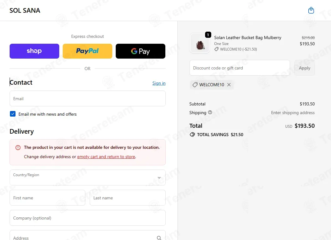 Sol Sana AU coupon code: 10% off with WELCOME10. Tested and valid as 2 days ago.