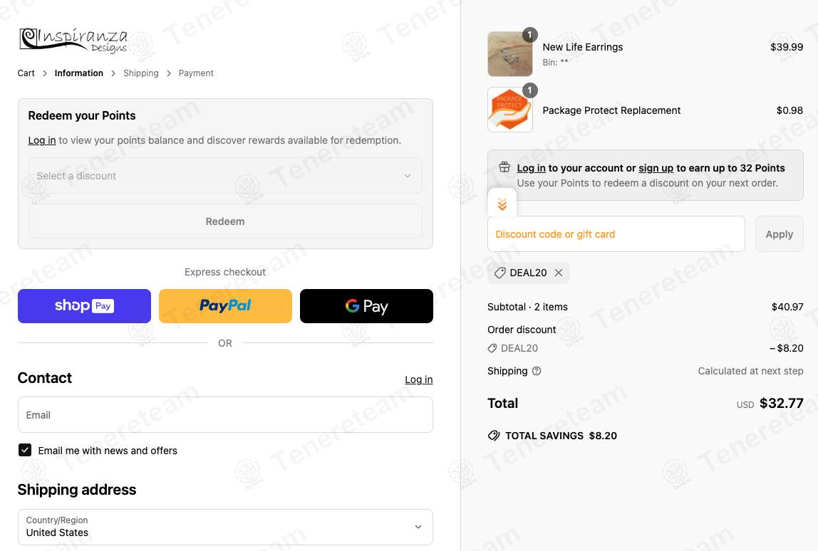 Inspiranza Designs coupon code: Sale off with DEAL20. Tested and valid as 1 year ago.
