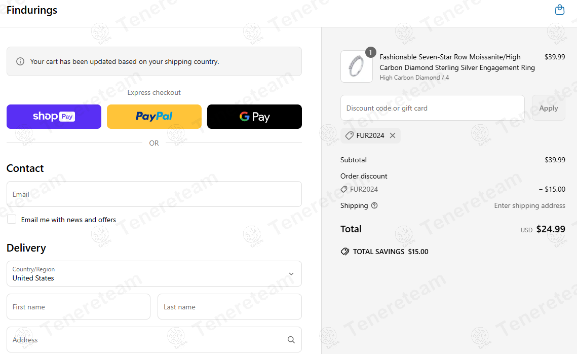 Find U Rings coupon code: $15 off with FUR2024. Tested and valid as 1 year ago.
