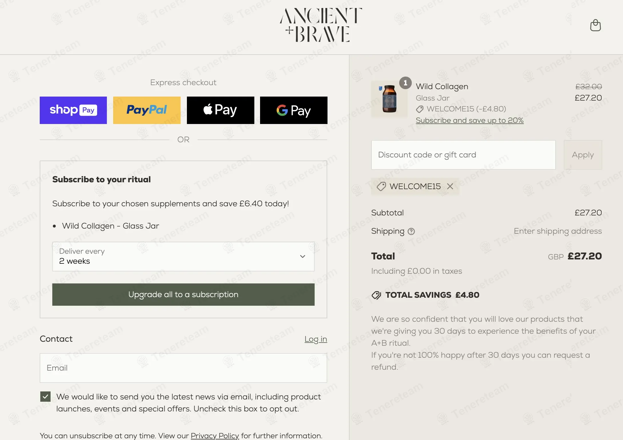 Ancient and Brave DE coupon code: 15% off with WELCOME15. Tested and valid as 1 year ago.