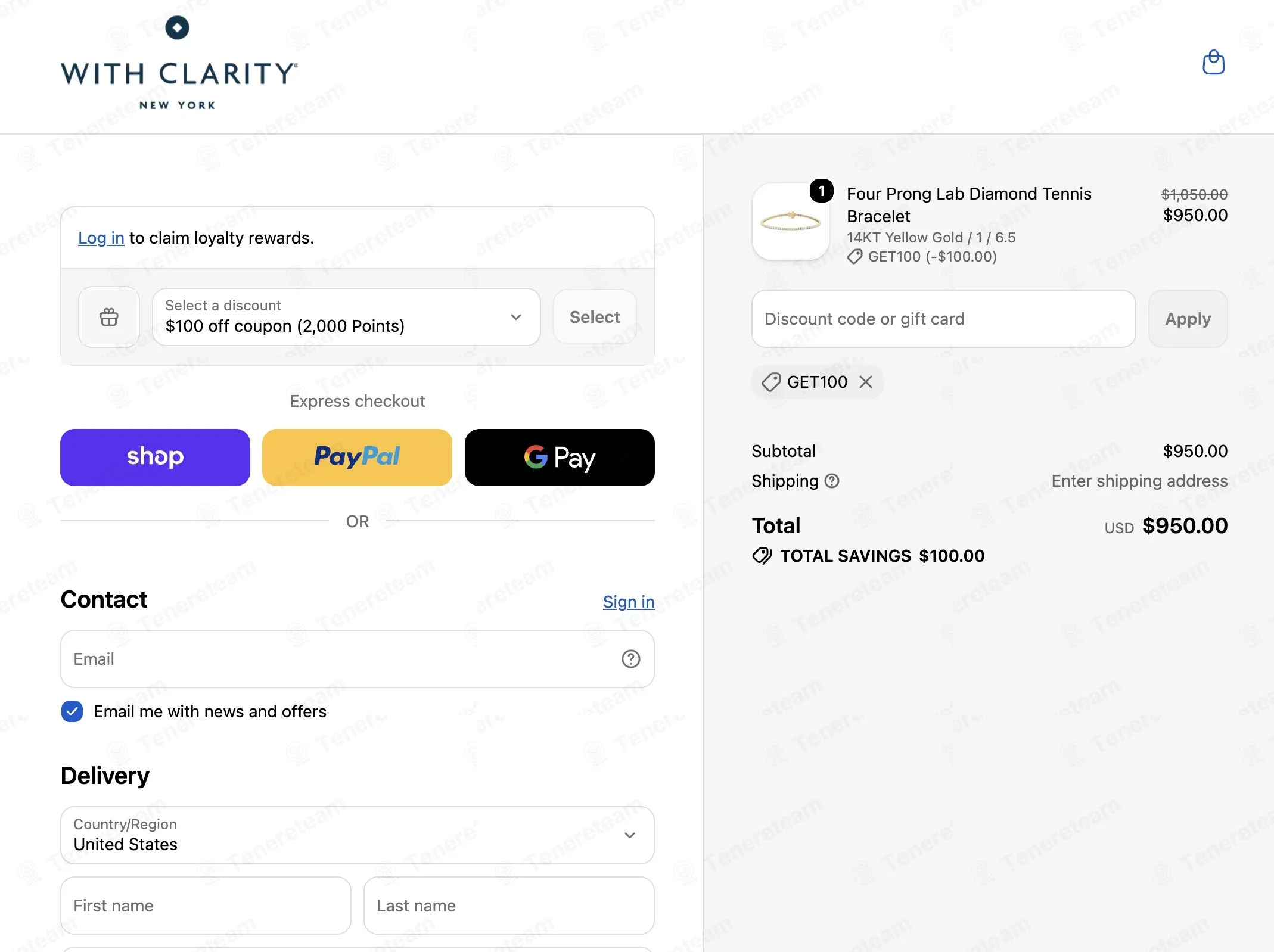 With Clarity coupon code: $100 off with GET100. Tested and valid as 1 day ago.