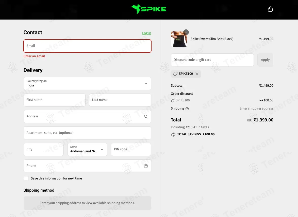 Spike Fitness coupon code: Rs100 off with spike100. Tested and valid as 10 months ago.