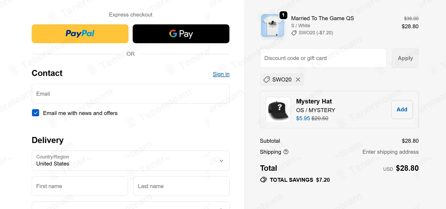Streetwear Official coupon code: 20% off with SWO20. Tested and valid as 7 months ago.
