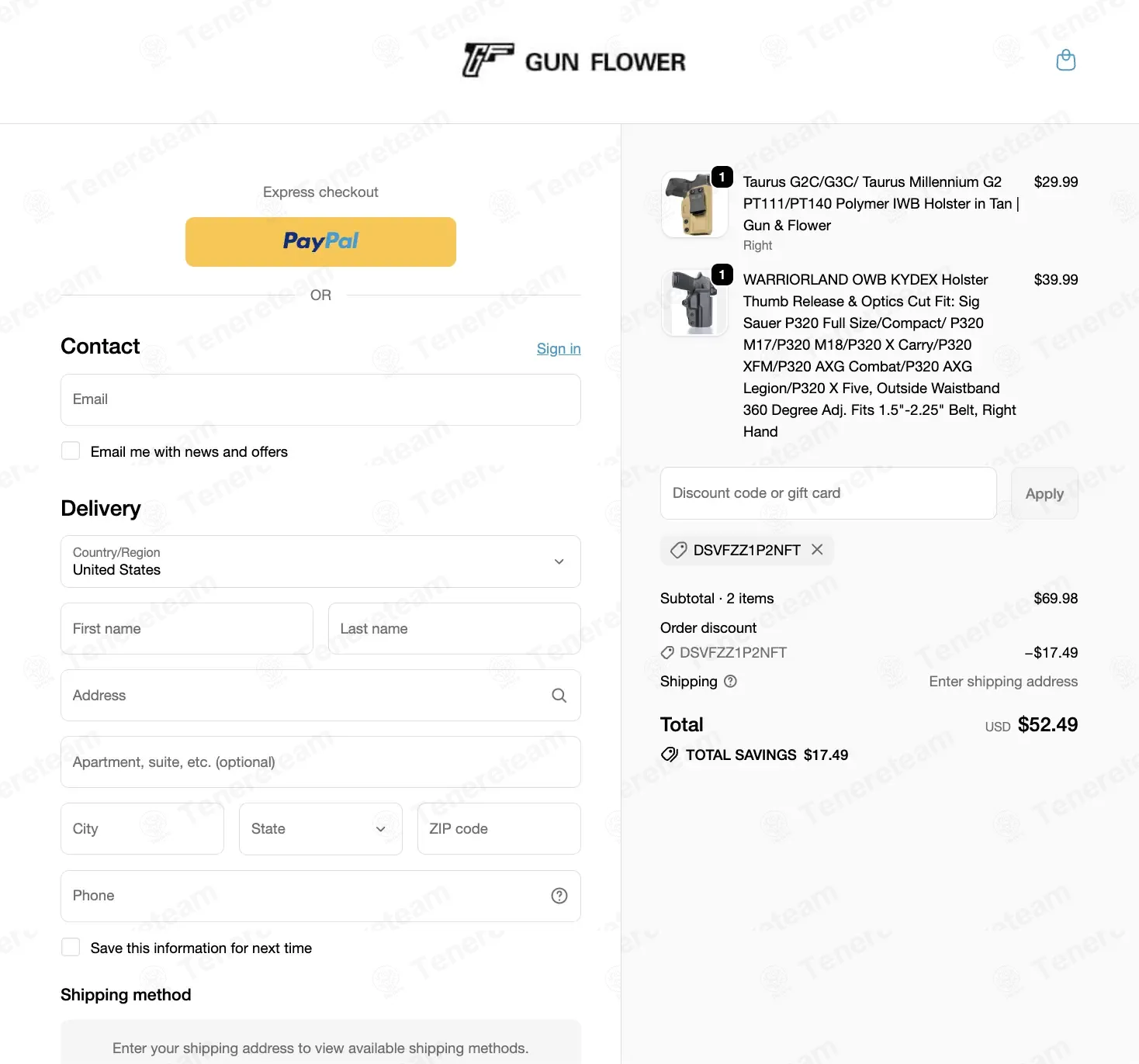 Polymer Holster coupon code: 25% off with DSVFZZ1P2NFT. Tested and valid as 1 week ago.