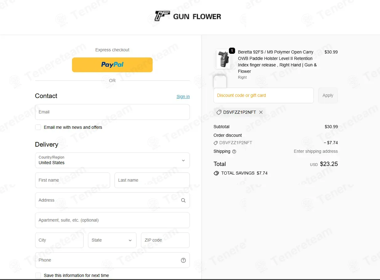 Polymer Holster coupon code: 25% off with DSVFZZ1P2NFT. Tested and valid as 1 week ago.