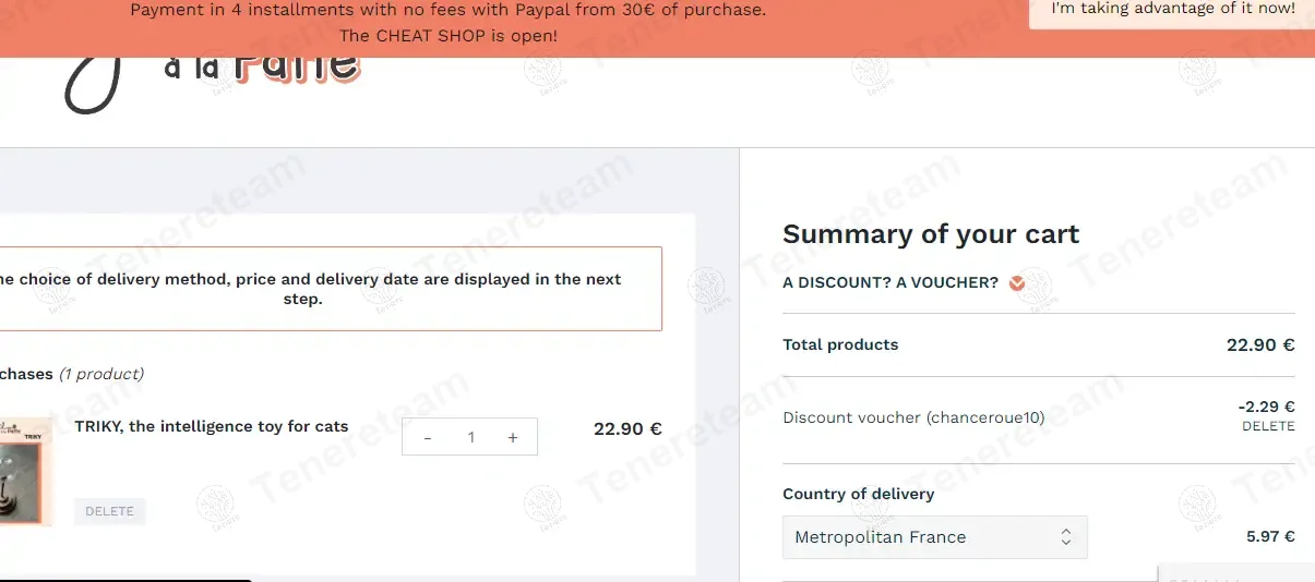 1 Fil a la Patte coupon code: 10% off with chanceroue10. Tested and valid as 1 year ago.