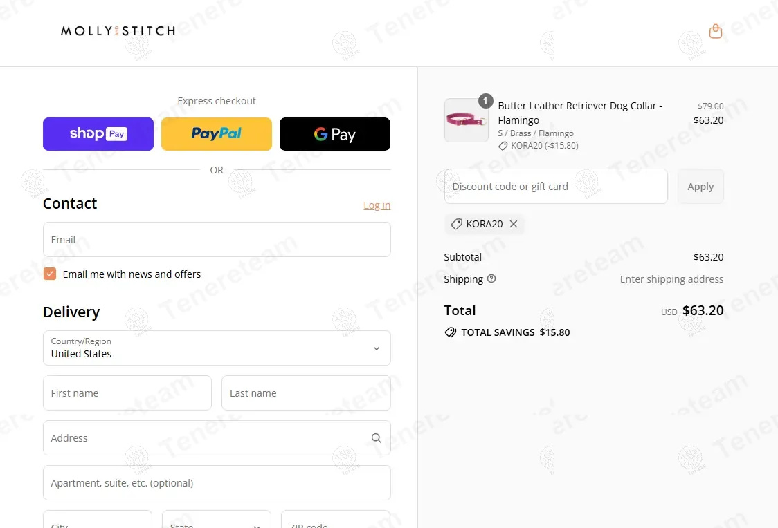 Molly And Stitch US apply coupon code