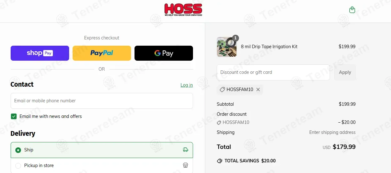 HOSS coupon code: 10% off with HOSSFAM10. Tested and valid as 1 year ago.