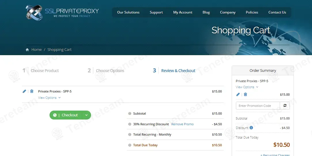 SslPrivateProxy apply coupon code