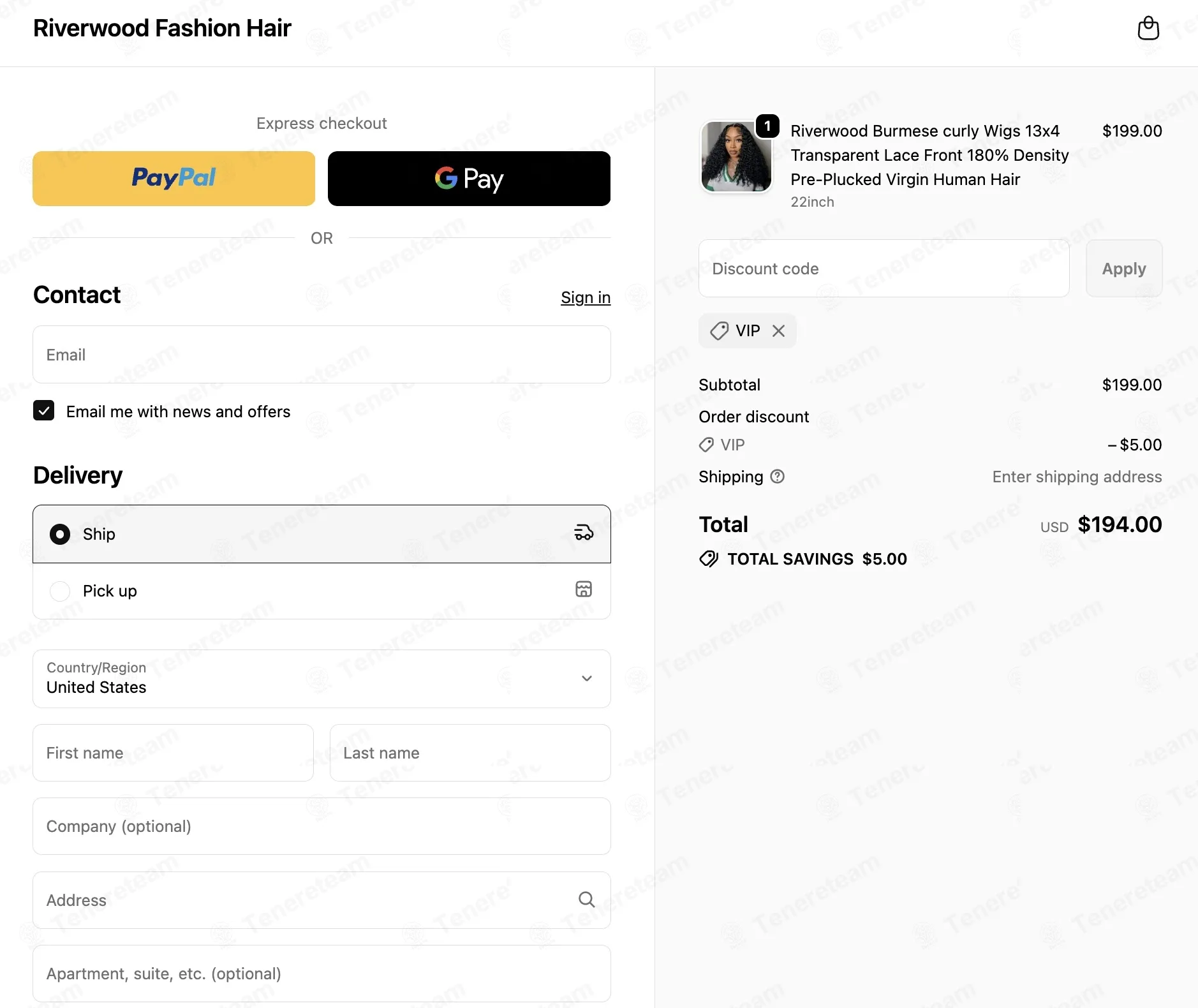 Riverwood Fashion coupon code: $5 off with VIP. Tested and valid as 2 months ago.