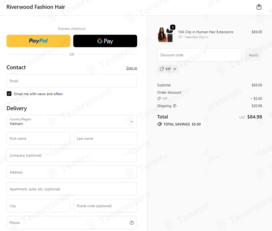 Riverwood Fashion coupon code: $5 off with VIP. Tested and valid as 2 months ago.