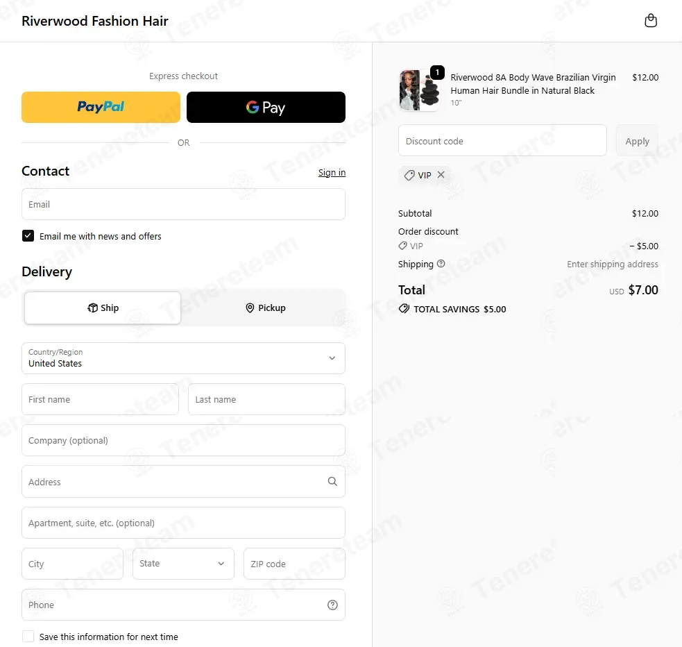 Riverwood Fashion coupon code: $5 off with VIP. Tested and valid as 2 months ago.