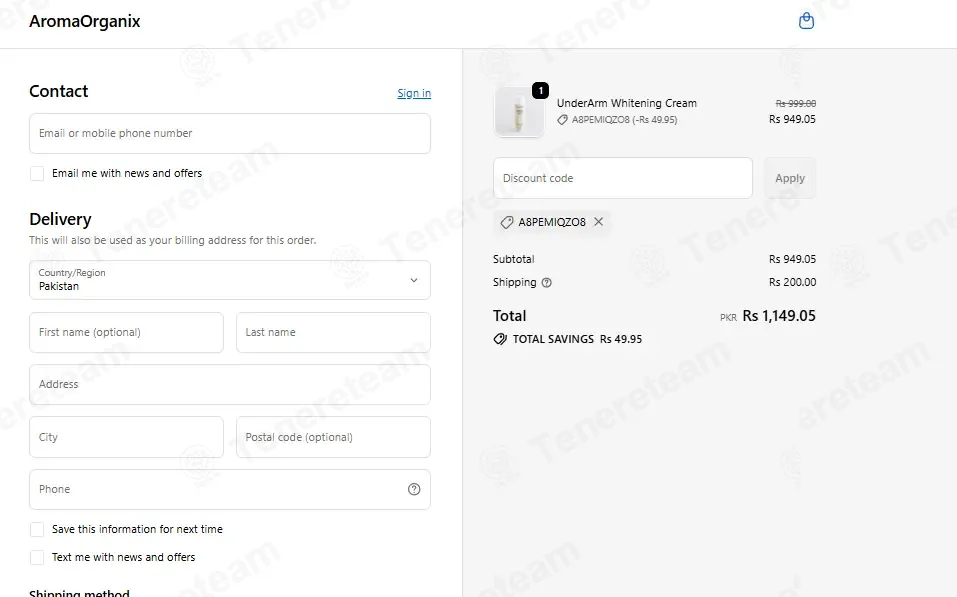 Aroma Organix coupon code: 5% off with A8PEMIQZO8. Tested and valid as 2 days ago.