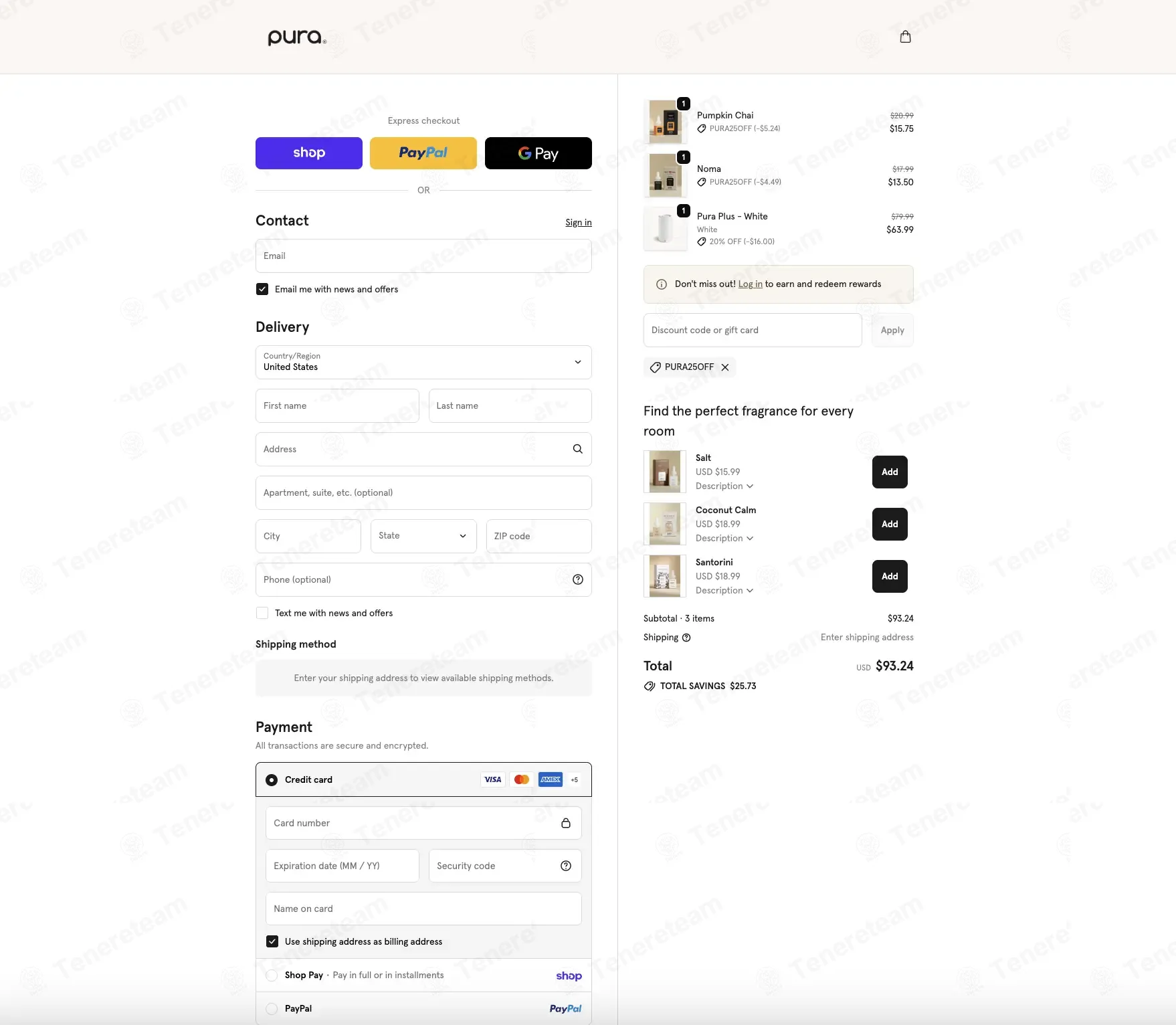 Pura coupon code: 25% off with PURA25OFF. Tested and valid as 2 weeks ago.