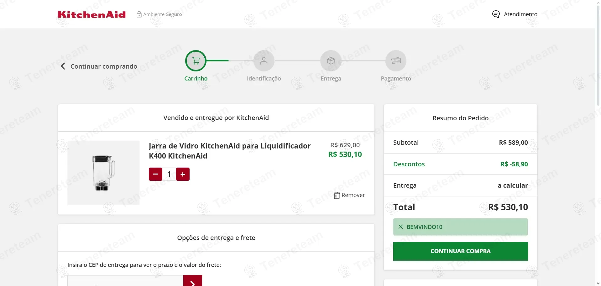 Kitchenaid BR apply coupon code