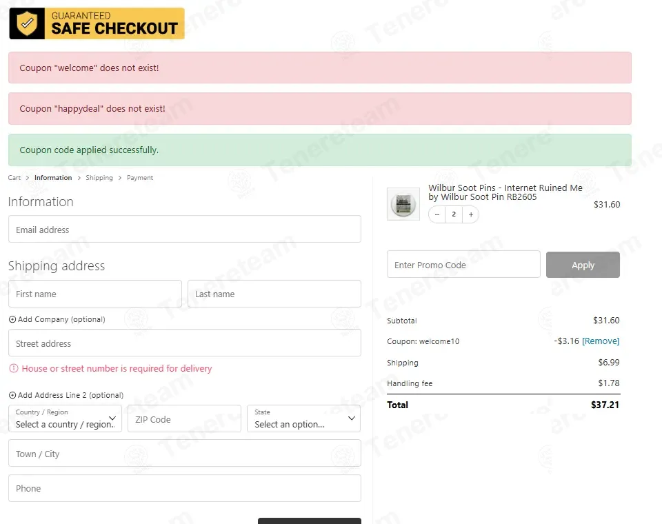Wilbur Soot Merch coupon code: 10% off with welcome10. Tested and valid as 1 month ago.