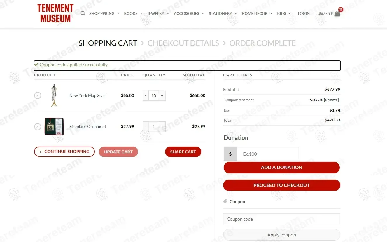 Tenement Museum coupon code: 30% off with TENEMENT. Tested and valid as 1 week ago.