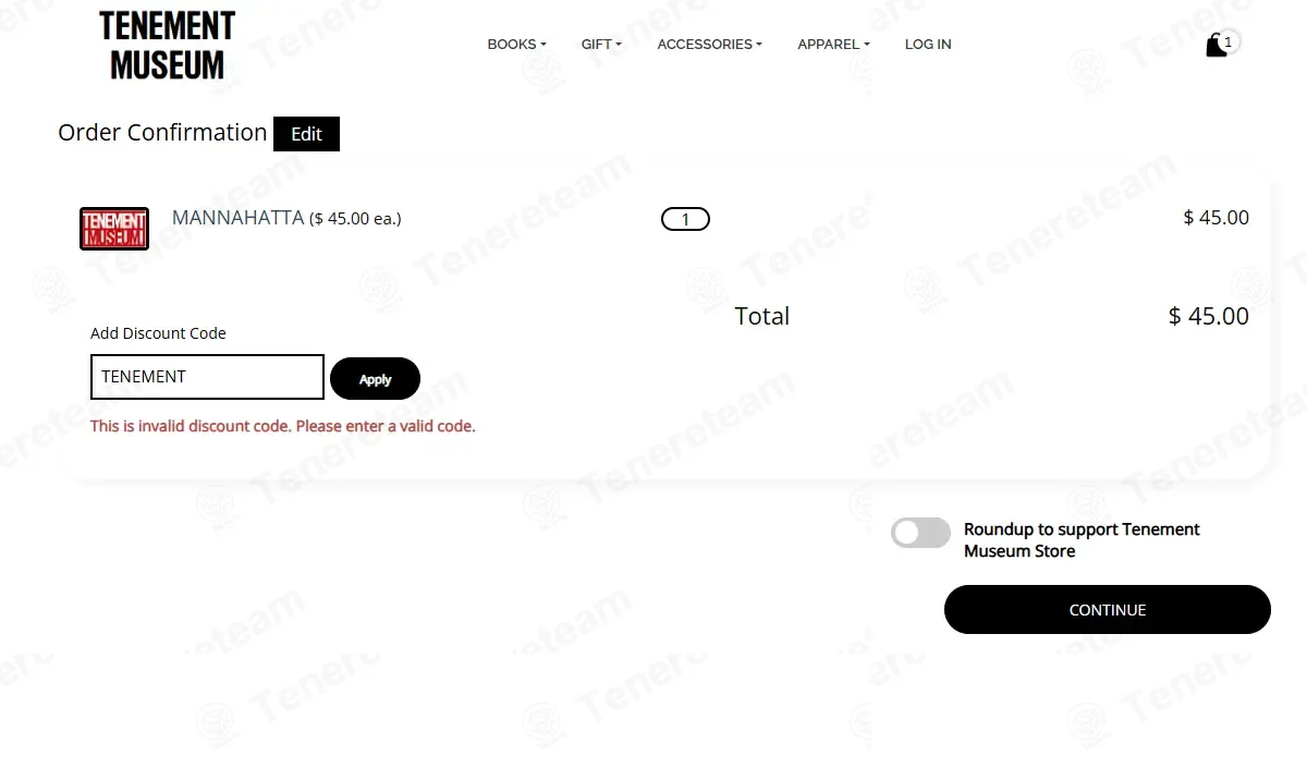 Tenement Museum coupon code: 30% off with TENEMENT. Tested and valid as 1 week ago.