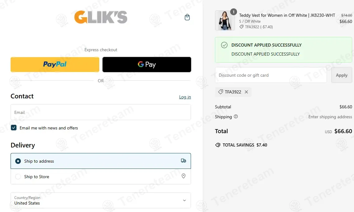 Glik’s coupon code: 10% off with TFA. Tested and valid as 1 year ago.