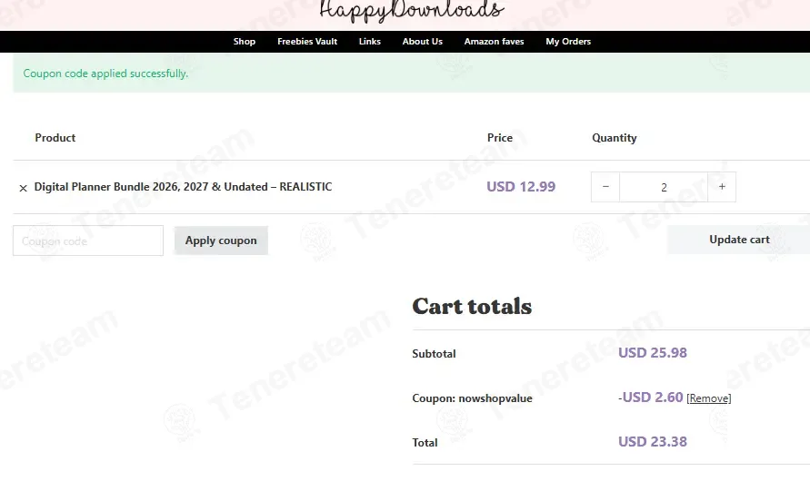 Happy Downloads coupon code: 10% off with nowshopvalue. Tested and valid as 2 weeks ago.