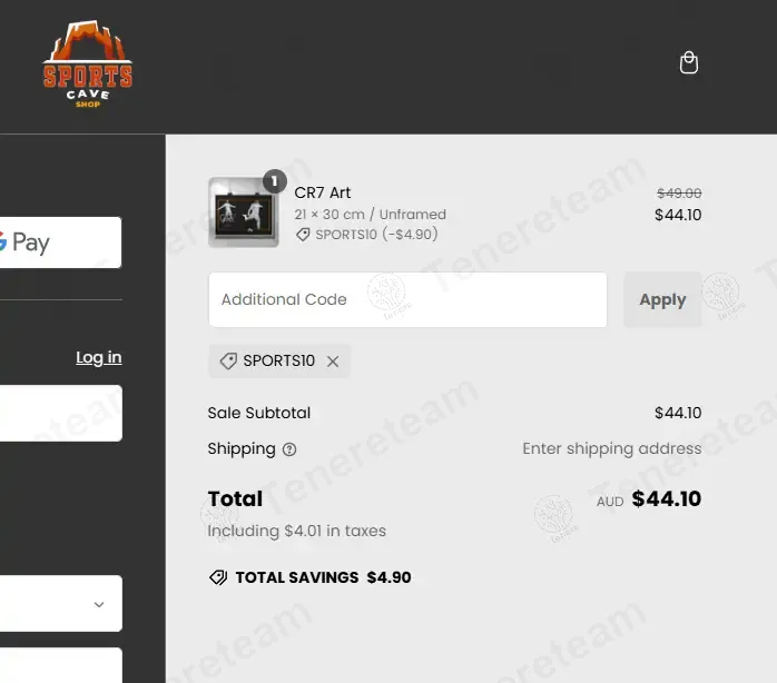 Sports Cave AU coupon code: 10% off with SPORTS10. Tested and valid as 1 year ago.