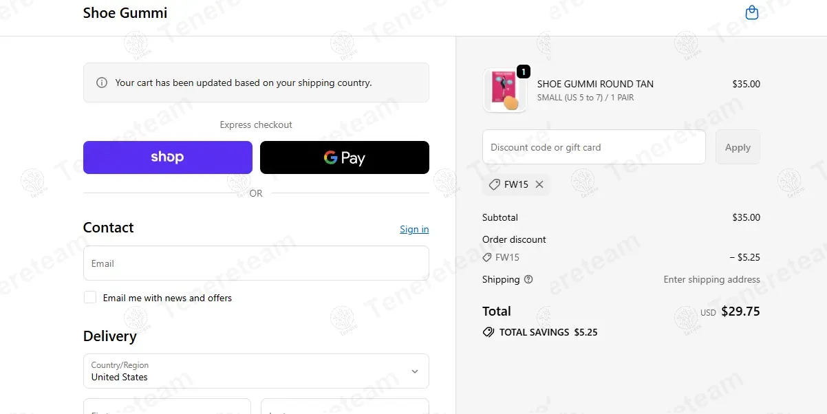 Shoe Gummi coupon code: 15% off with FW15. Tested and valid as 8 months ago.