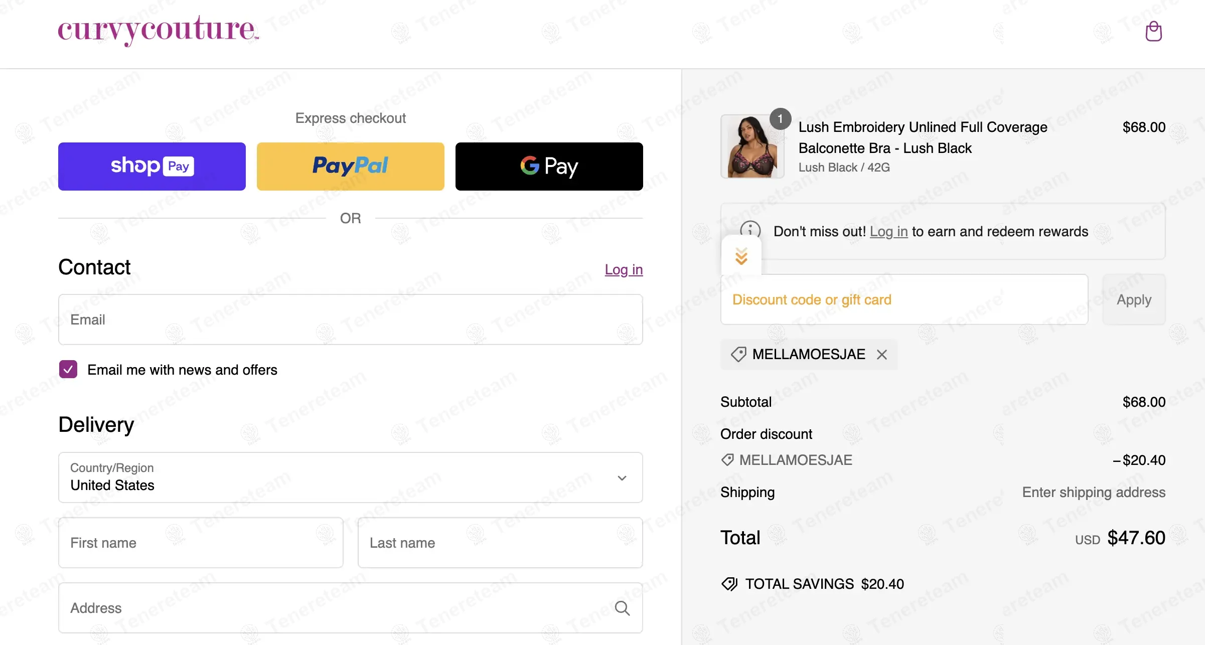 Curvy Couture coupon code: 30% off with MELLAMOESJAE. Tested and valid as 1 year ago.