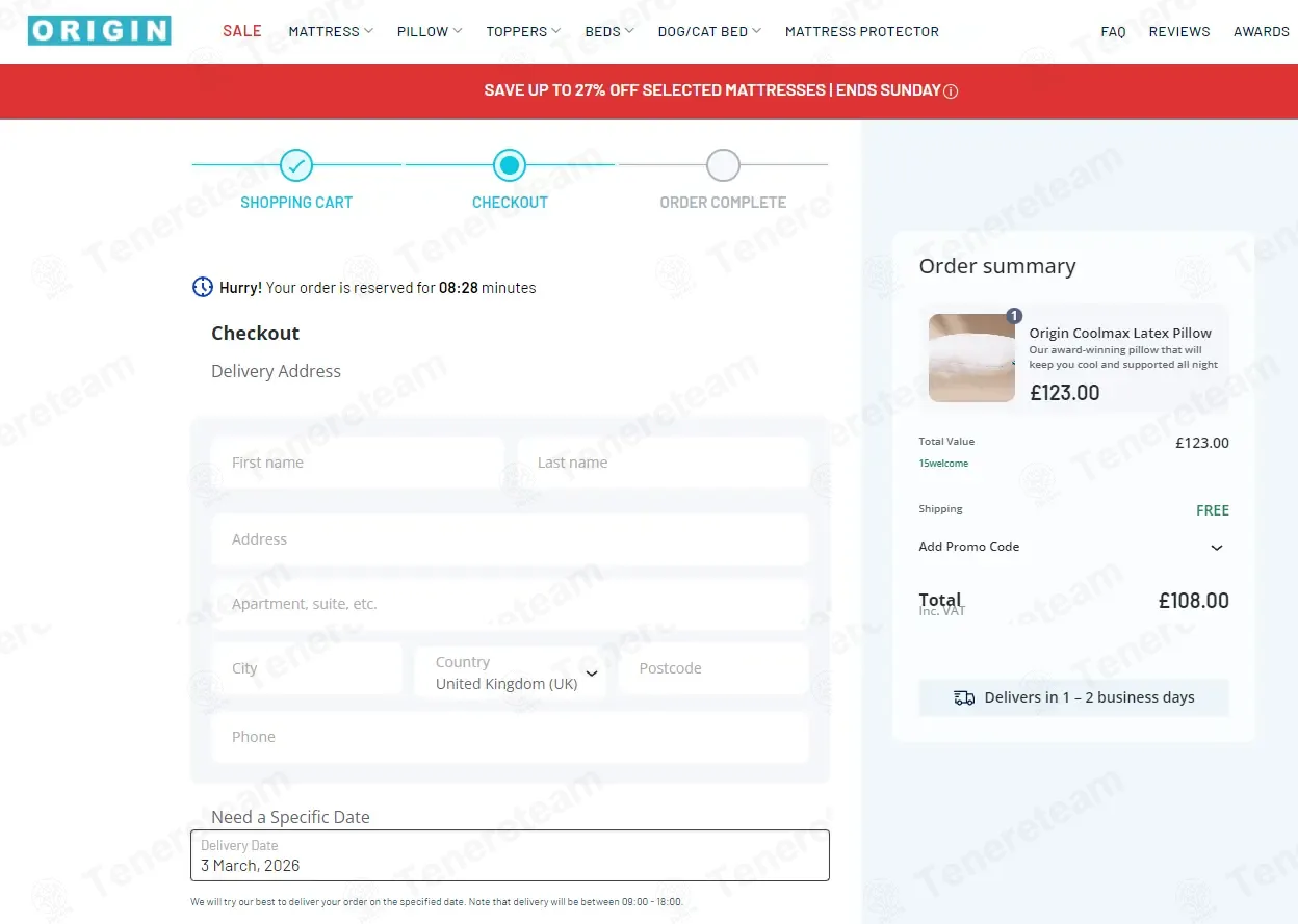 Origin Mattress UK coupon code: 15% off with 15welcome. Tested and valid as 3 weeks ago.