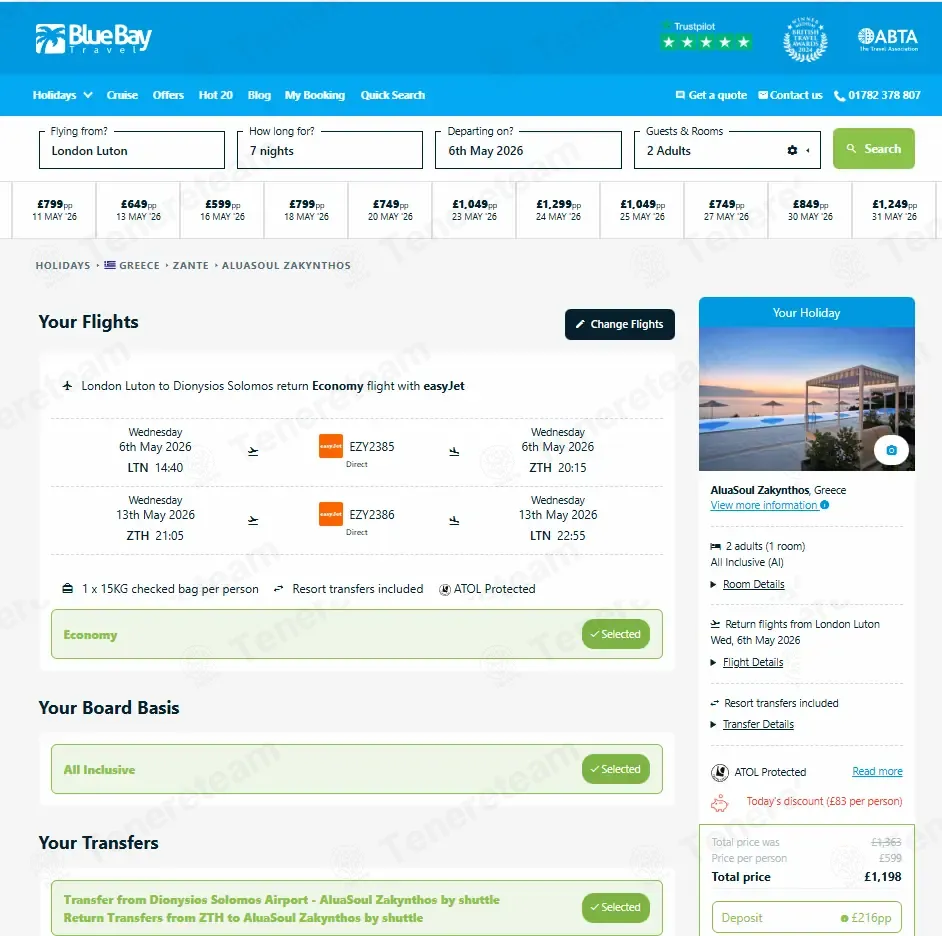 Blue Bay Travel coupon code: £100 off with TRIP25-100. Tested and valid as 3 months ago.