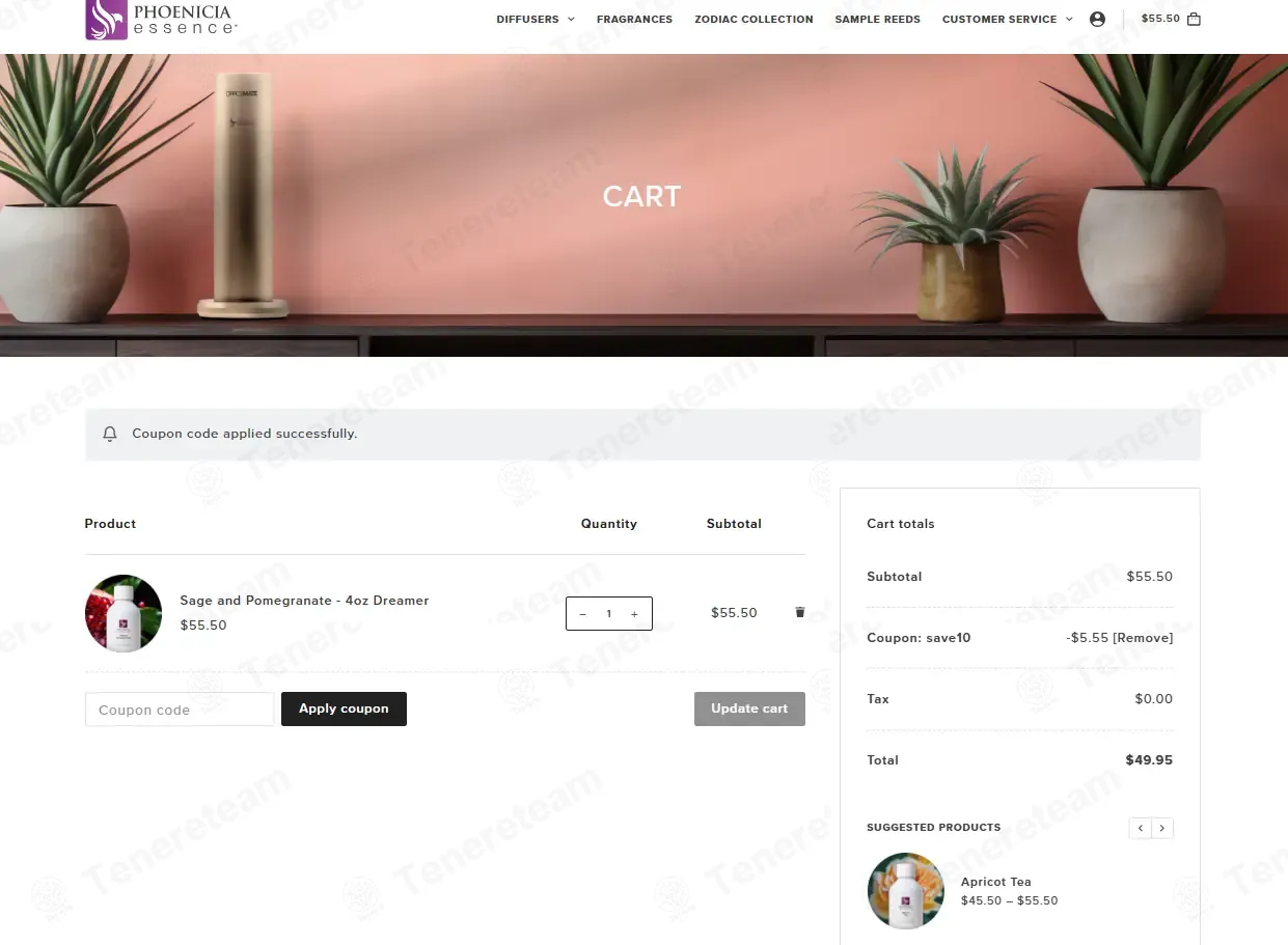Phoenicia Essence coupon code: 10% off with SAVE10. Tested and valid as 1 month ago.