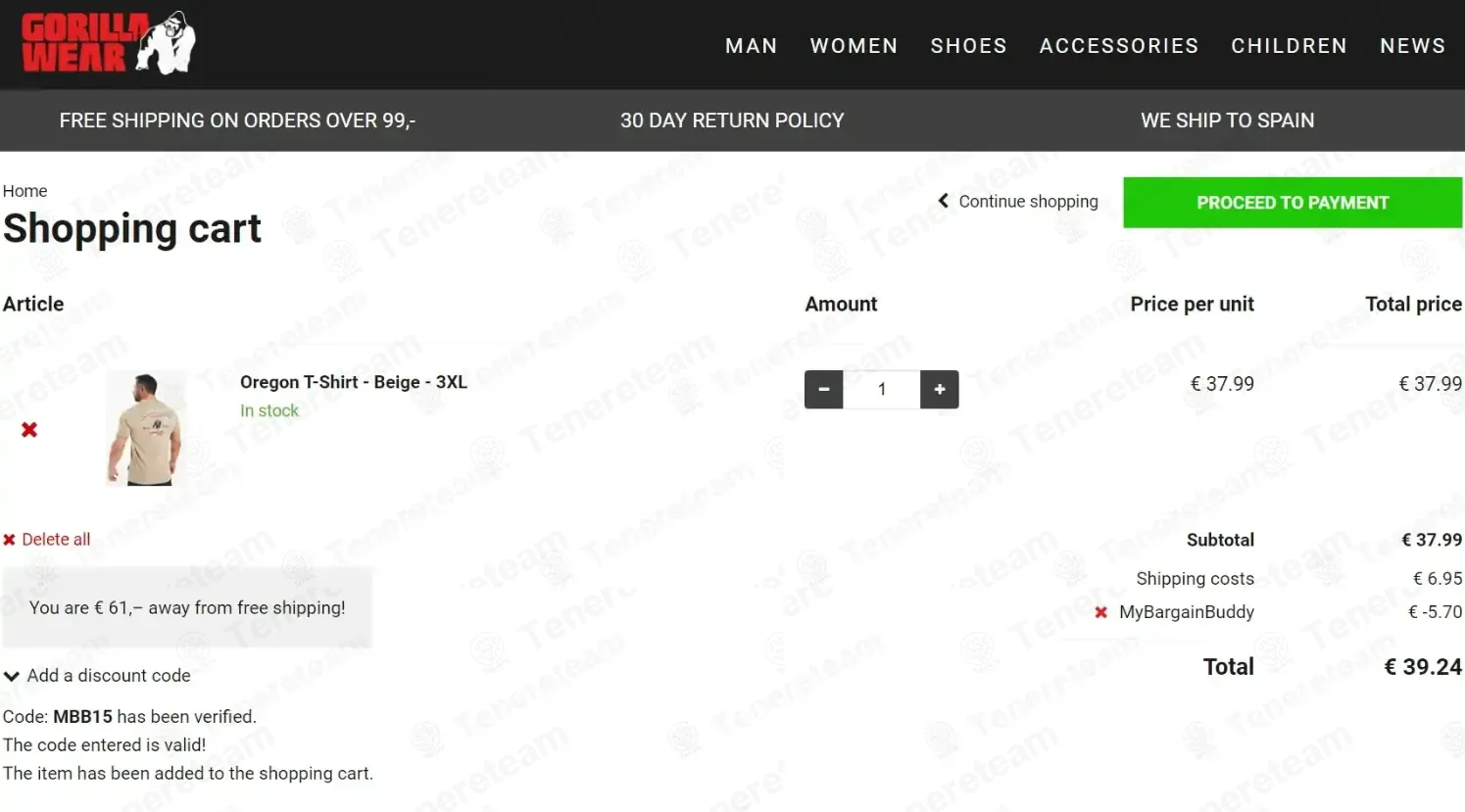 Gorilla Wear coupon code: 15% off with MBB15. Tested and valid as 2 months ago.