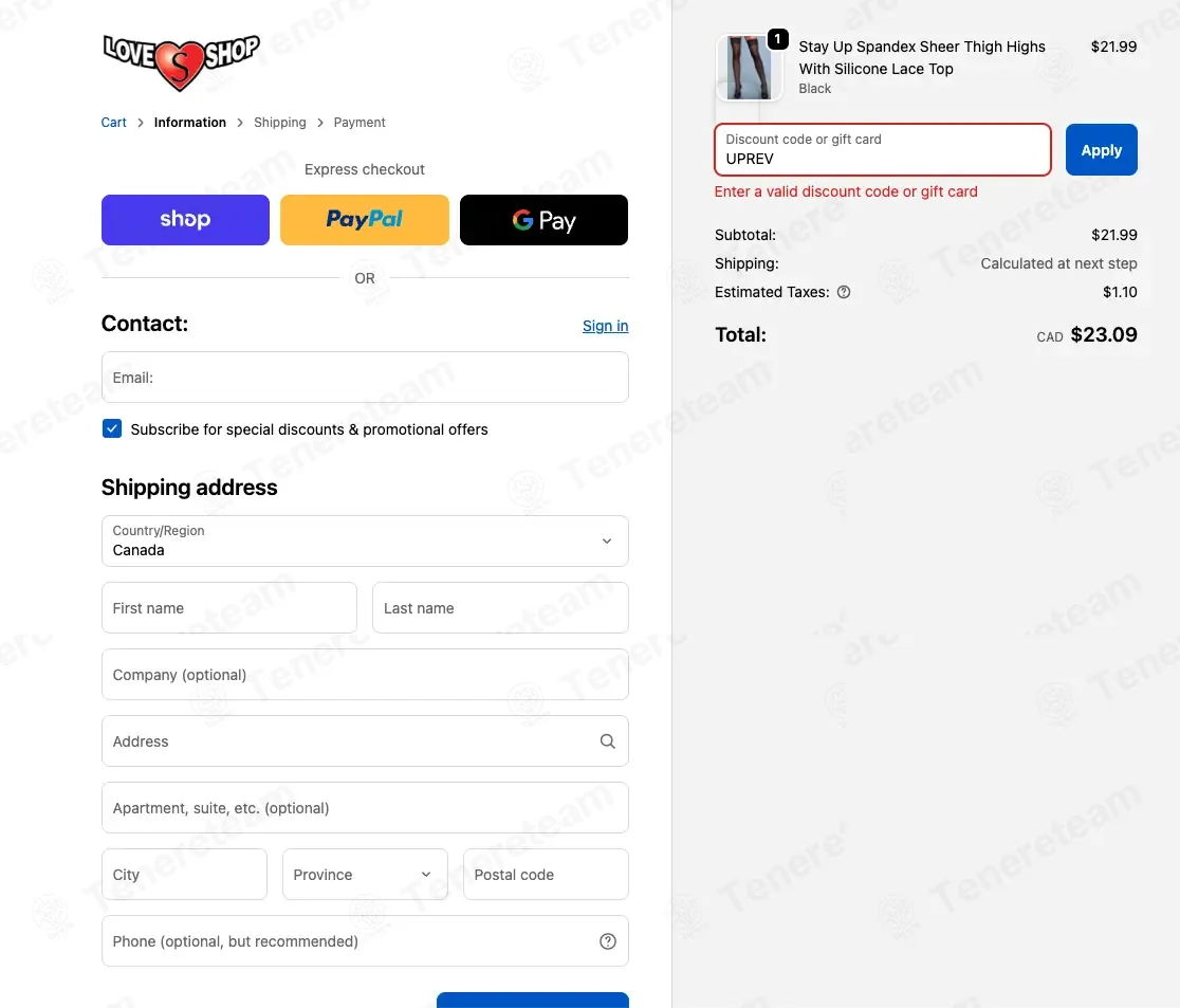 Love Shop coupon code: 10% off with UPREV. Tested and valid as 2 weeks ago.
