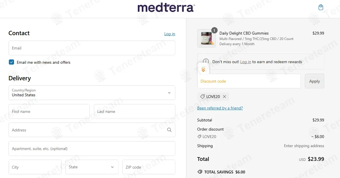 Medterra CBD DE coupon code: 20% off with LOVE20. Tested and valid as 1 year ago.