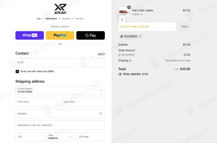 Xray Footwear coupon code: 20% off with RECOVER20. Tested and valid as 6 months ago.
