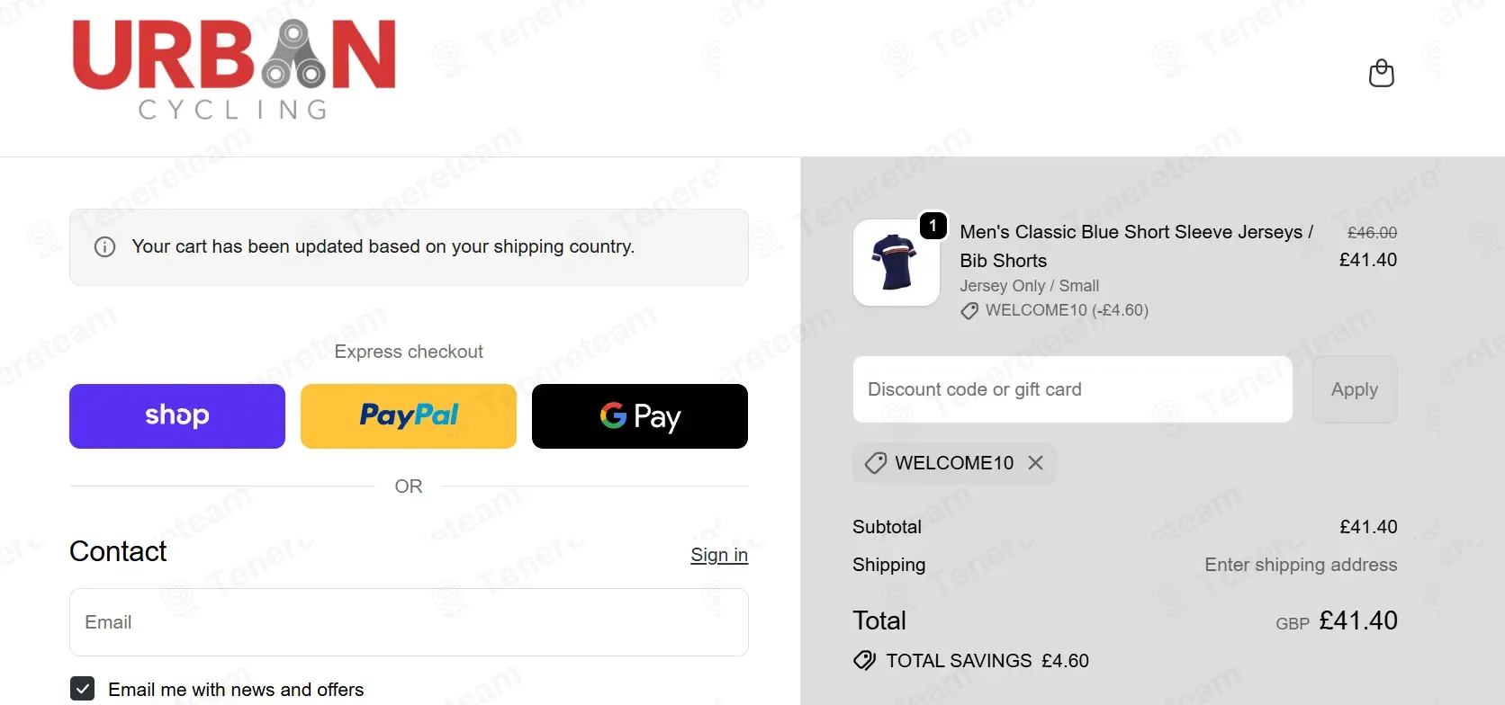 Urban Cycling coupon code: 10% off with WELCOME10. Tested and valid as 1 month ago.
