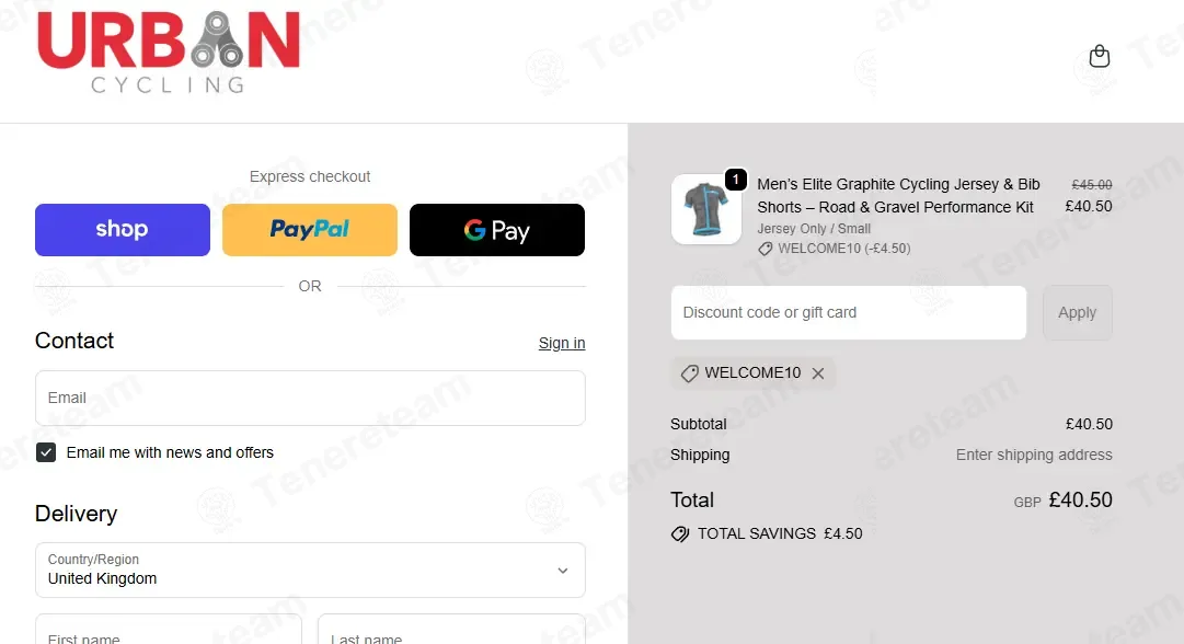 Urban Cycling coupon code: 10% off with WELCOME10. Tested and valid as 1 month ago.