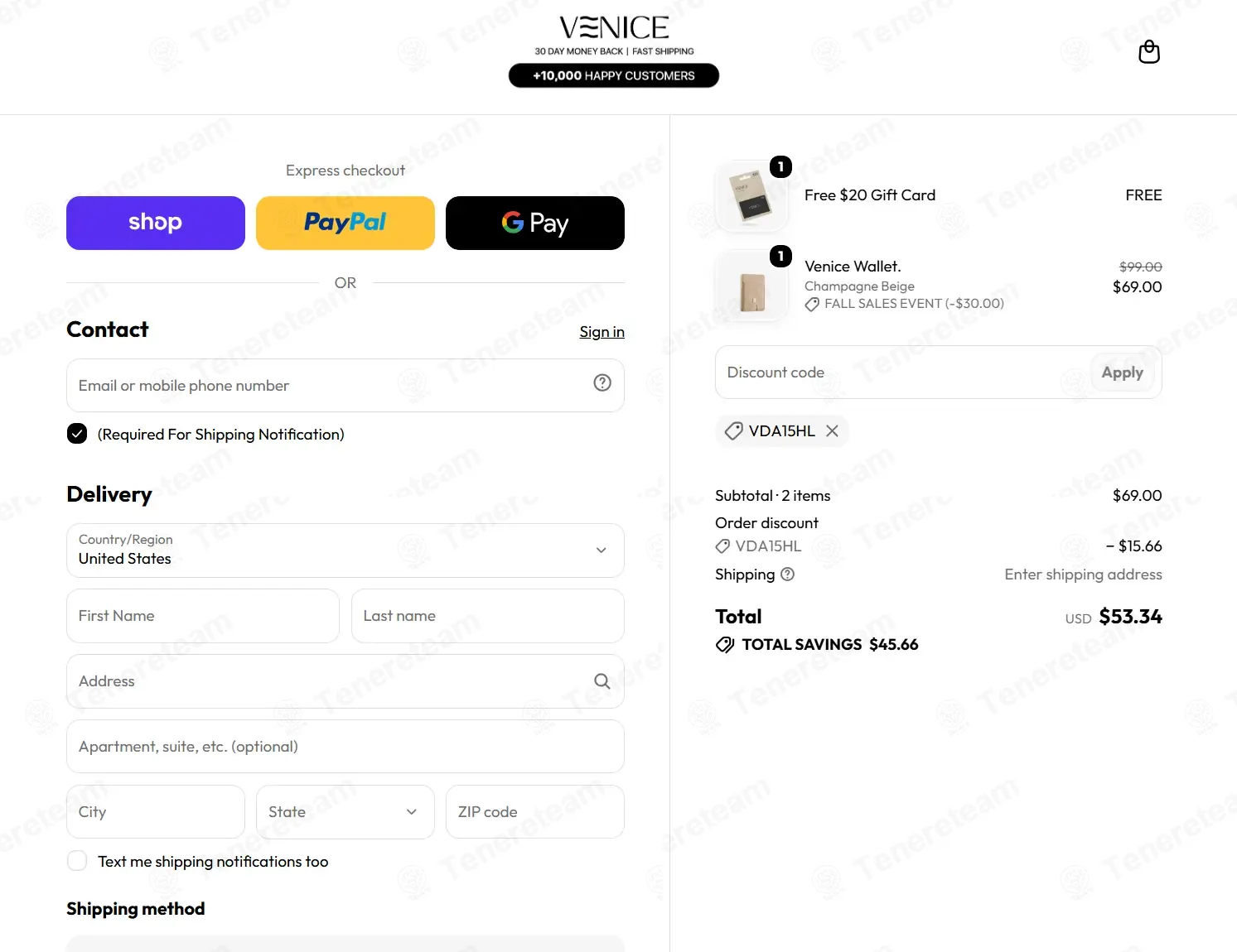 Venice Miami apply coupon code