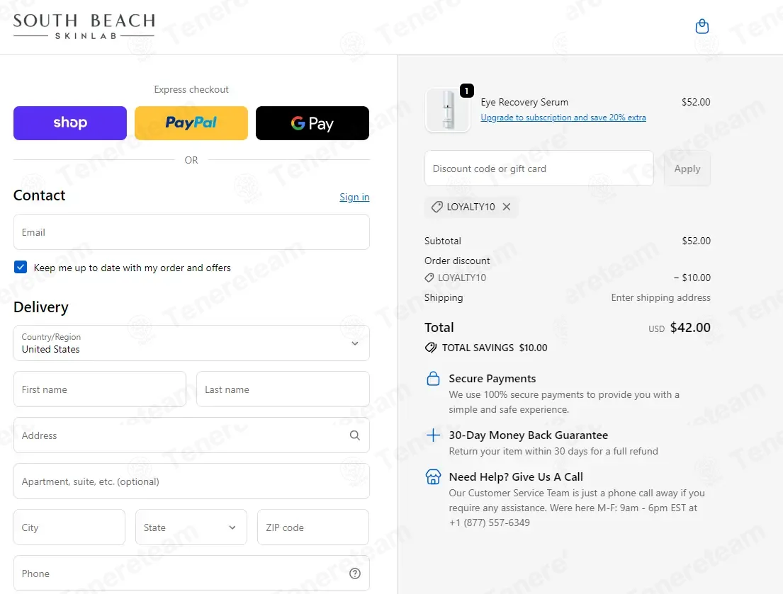 South Beach Skin Lab coupon code: $10 off with LOYALTY10. Tested and valid as 9 months ago.