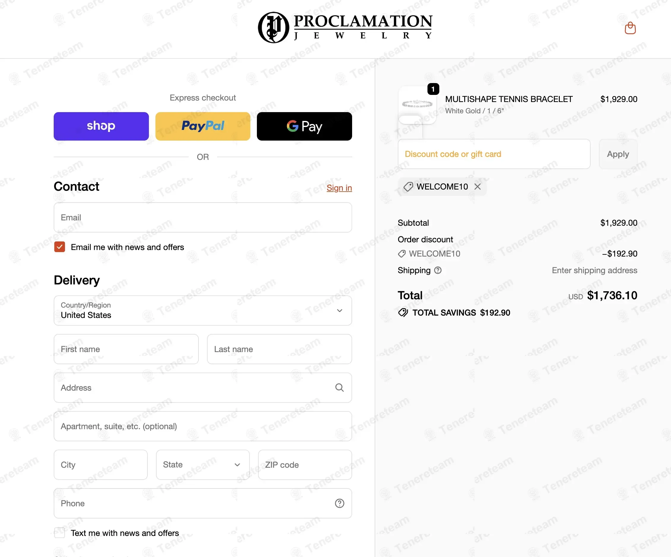 Proclamation Jewelry coupon code: 10% off with WELCOME10. Tested and valid as 1 month ago.