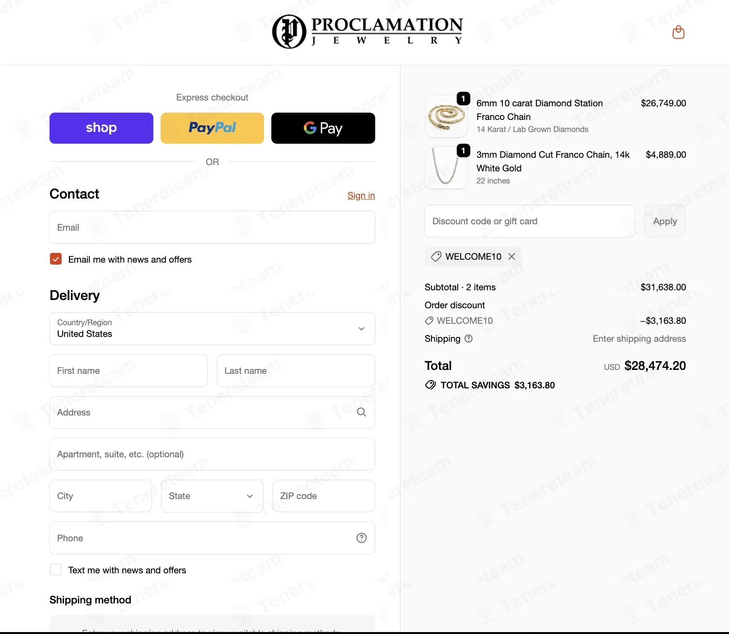 Proclamation Jewelry coupon code: 10% off with WELCOME10. Tested and valid as 1 month ago.