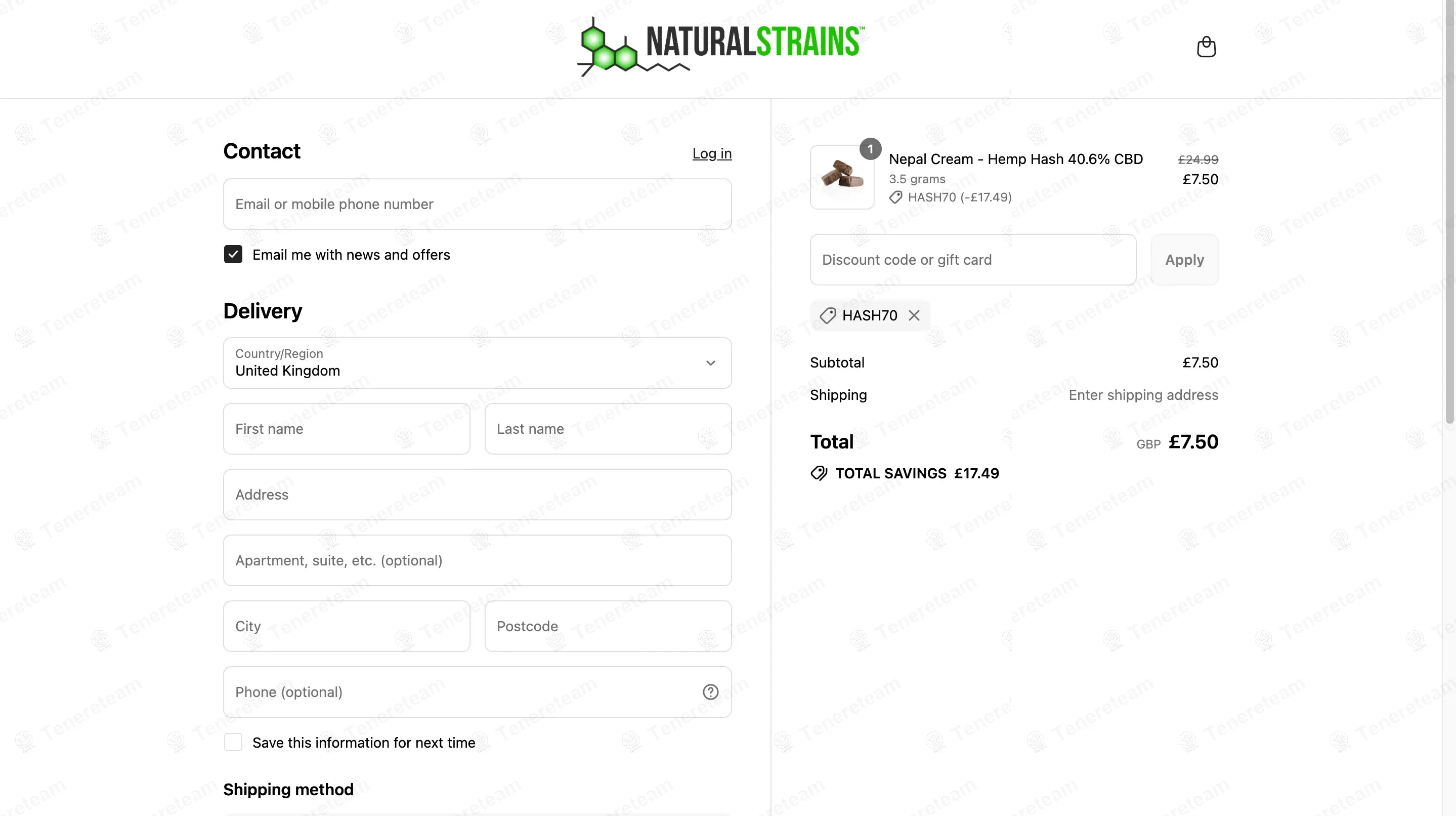 Natural Strains coupon code: 70% off with HASH70. Tested and valid as 10 months ago.